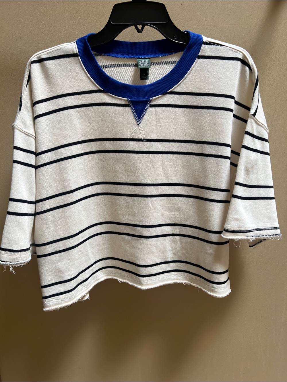 Wild Fable Striped Cropped Shirt